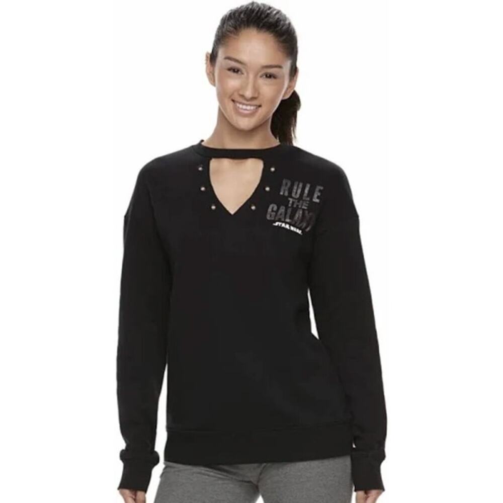 Stars Wars Sweater Her Universe Women XS Black Rule The Galaxy Choker Sweatshirt